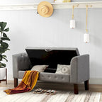 Storage Bench , Bedroom Bench with Arms Ottoman entryway bench with storage