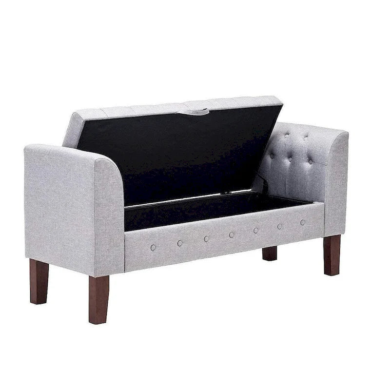 Storage Bench , Bedroom Bench with Arms Ottoman entryway bench with storage