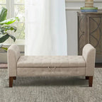 Storage Bench , Bedroom Bench with Arms Ottoman entryway bench with storage