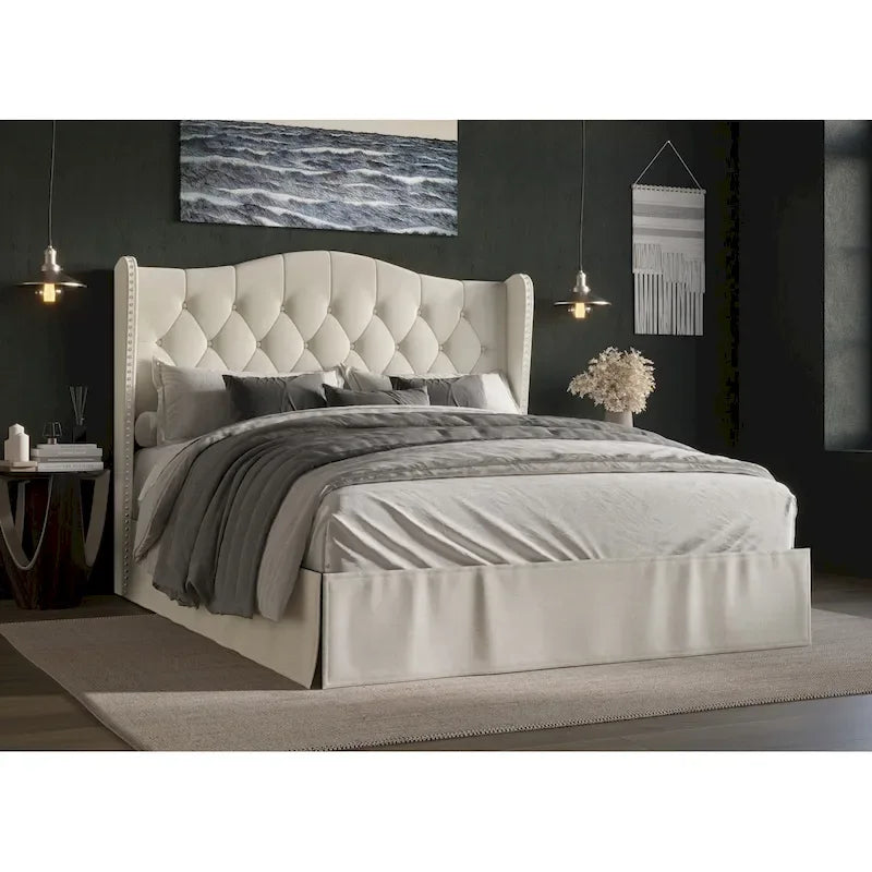 Riley Tufted Upholstered Platform Bed