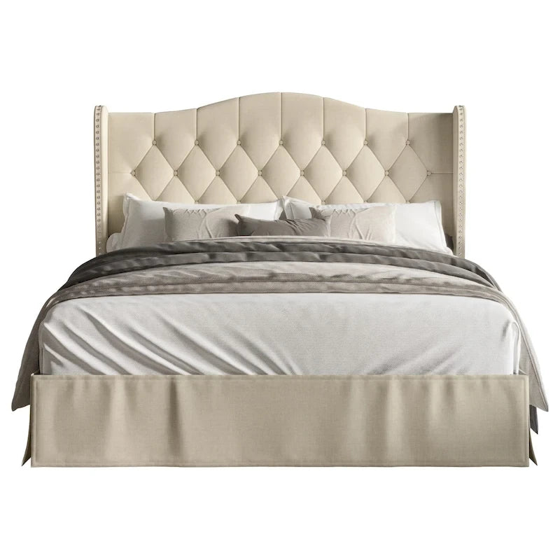 Riley Tufted Upholstered Platform Bed