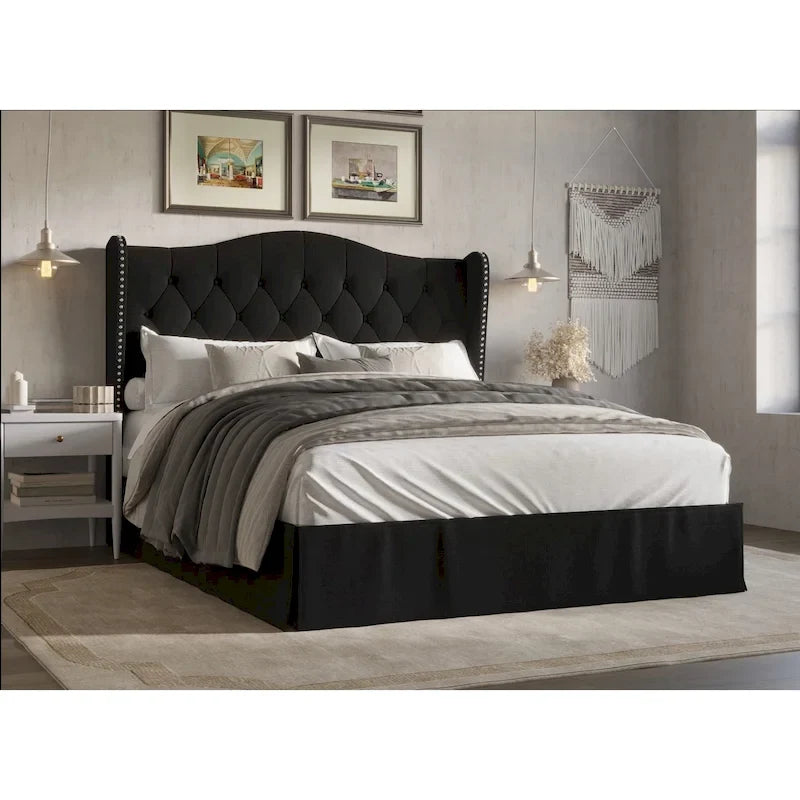 Riley Tufted Upholstered Platform Bed