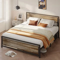 Full Queen Bed Frame with Headboard Sturdy Metal Platform Bed