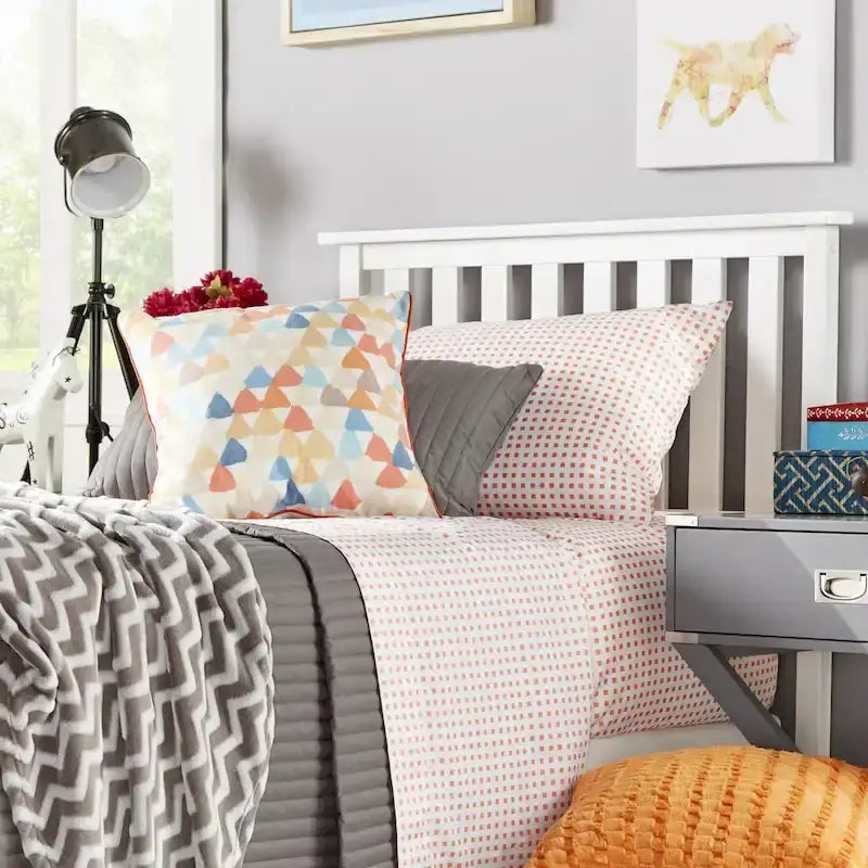 Hammersley Mission Slatted White Wood Headboard by iNSPIRE Q Classic