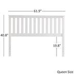 Hammersley Mission Slatted White Wood Headboard by iNSPIRE Q Classic