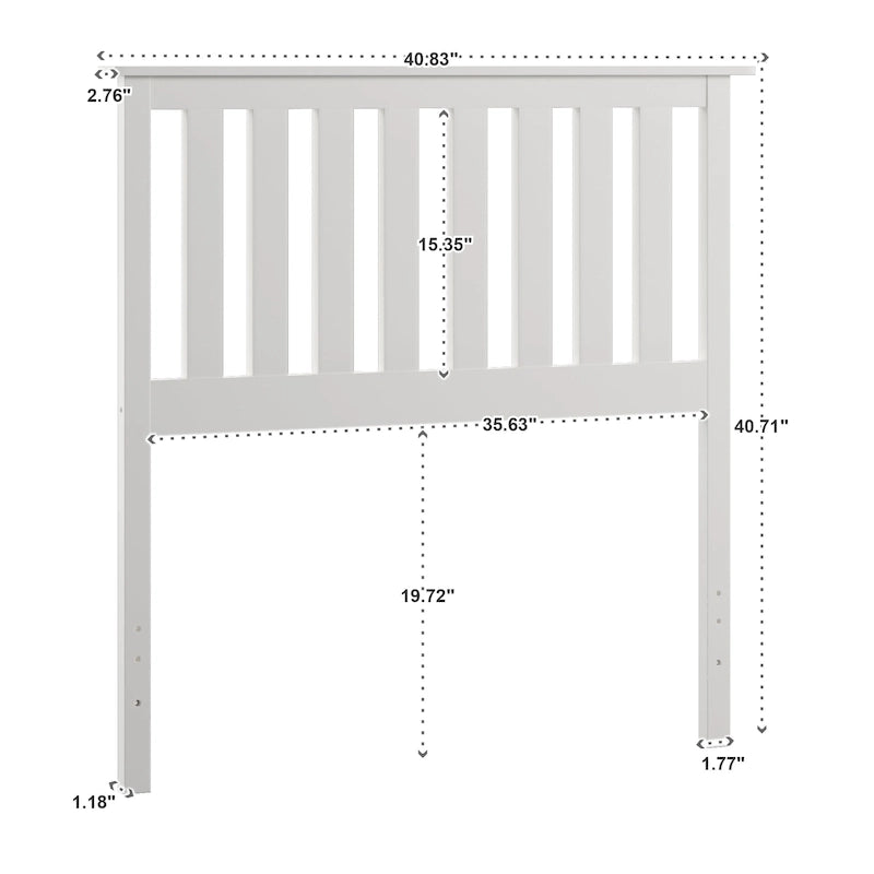 Hammersley Mission Slatted White Wood Headboard by iNSPIRE Q Classic