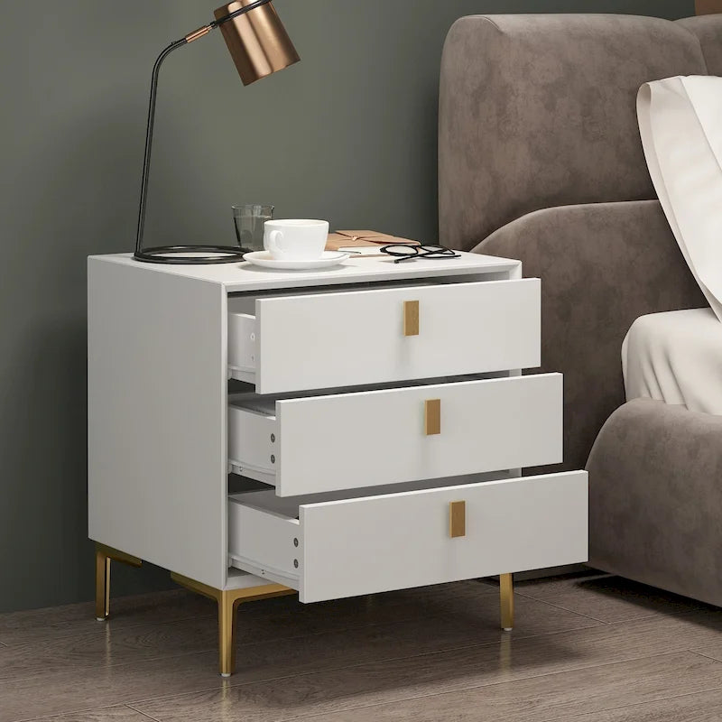 Timechee 3-Drawer Nightstand End Table Bedside Table