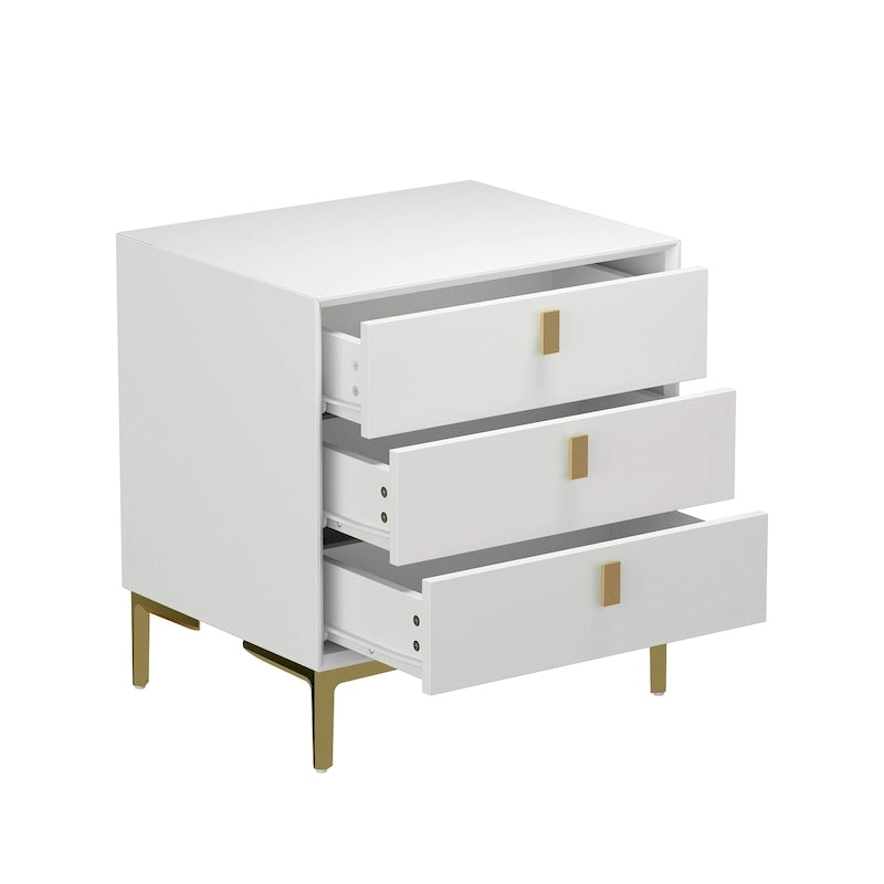 Timechee 3-Drawer Nightstand End Table Bedside Table