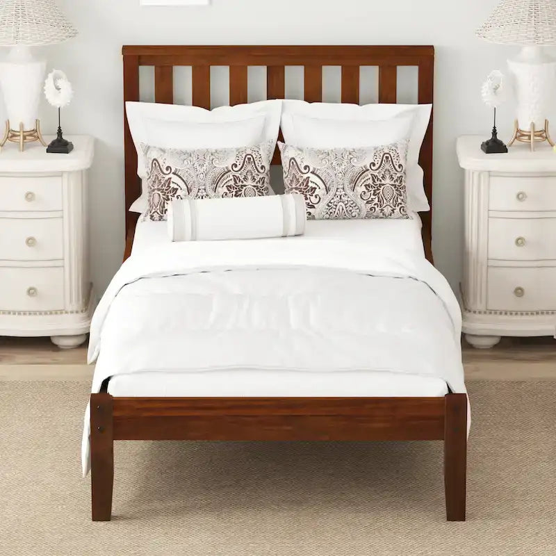 Twin Size Platform Bed with Headboard