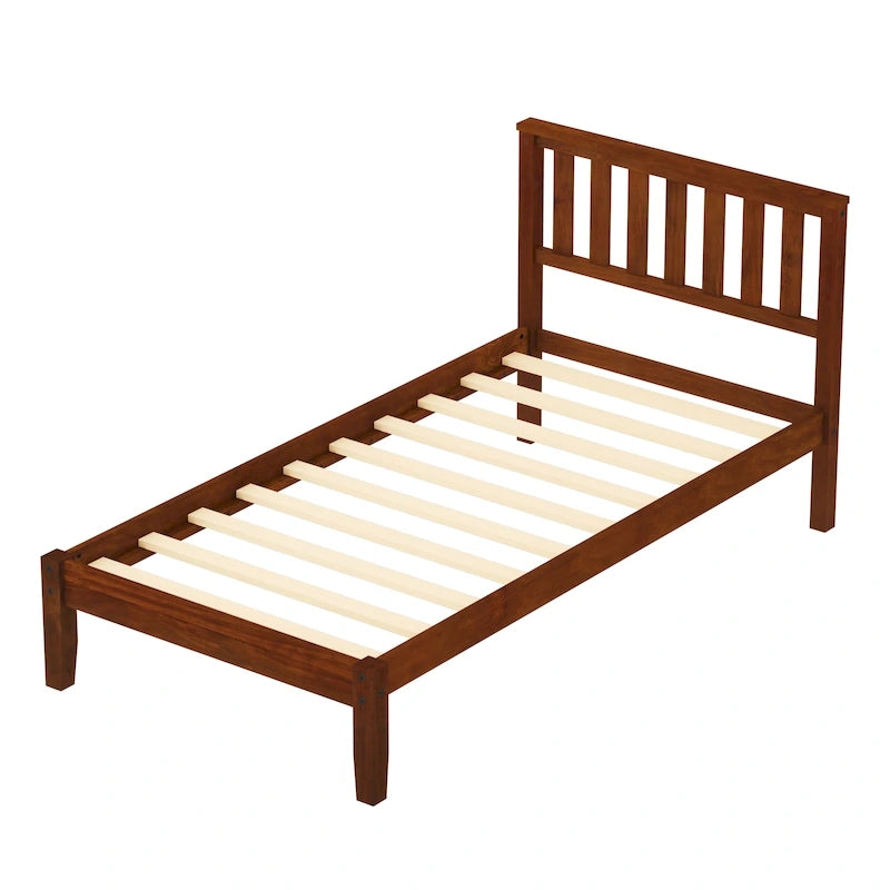 Twin Size Platform Bed with Headboard