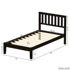Twin Size Platform Bed with Headboard