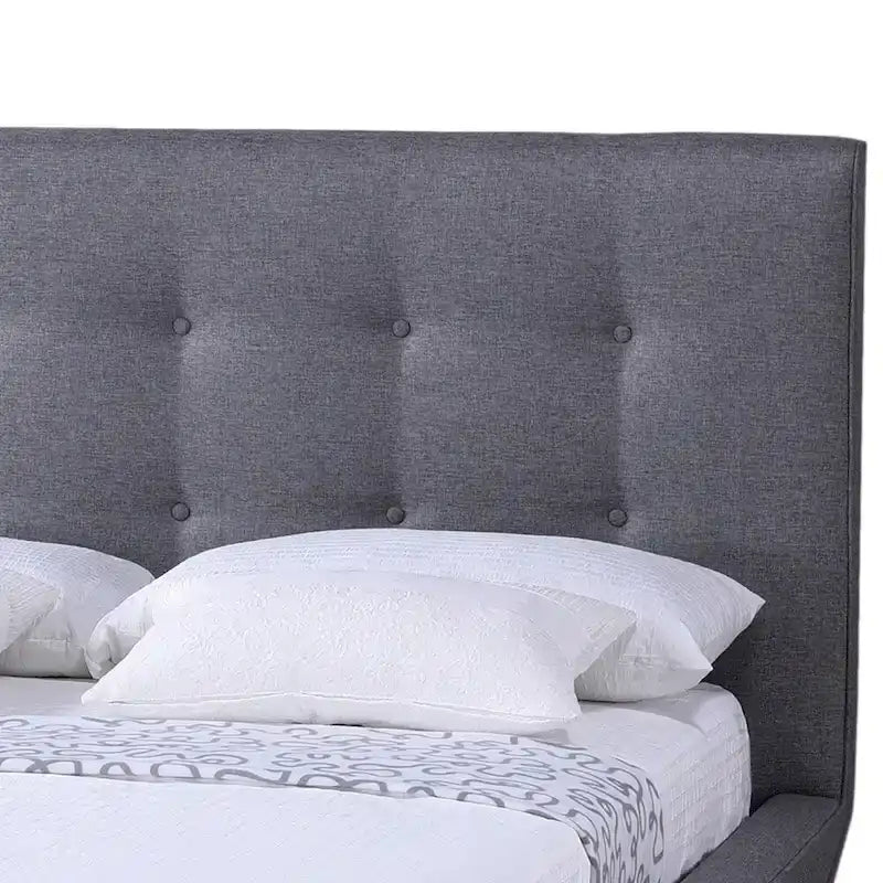 Carson Carrington Svinninge Mid-century Grey Upholstered Platform Bed