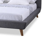 Carson Carrington Svinninge Mid-century Grey Upholstered Platform Bed