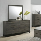 Roundhill Furniture Ioana 187 Antique Grey Wood 6-piece King-size Bedroom Set