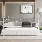 CraftPorch Contemporary Twin Size Metal Daybed with Trundle