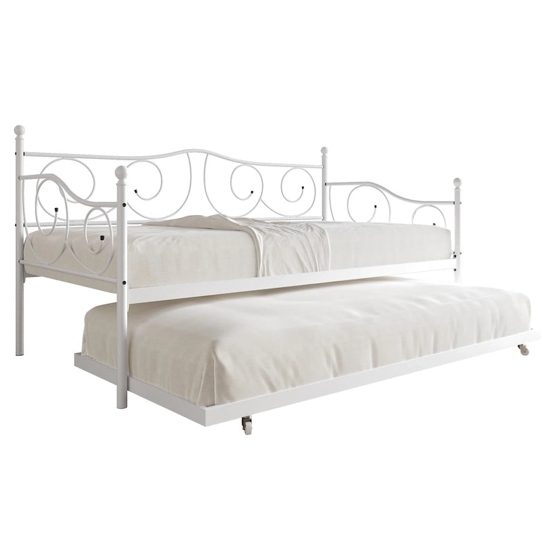 CraftPorch Contemporary Twin Size Metal Daybed with Trundle