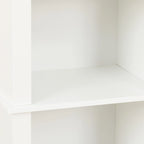 White MDF Wood 67-Inch Tall Tower Bathroom Linen Cabinet