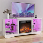 Bossin 58 Fireplace TV Stand with 18 Electric Fireplace,Modern Entertainment Center for 65 TVs,TV Console