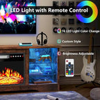 Bossin 58 Fireplace TV Stand with 18 Electric Fireplace,Modern Entertainment Center for 65 TVs,TV Console