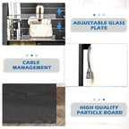 Bossin 58 Fireplace TV Stand with 18 Electric Fireplace,Modern Entertainment Center for 65 TVs,TV Console