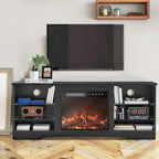 Bossin 58 Fireplace TV Stand with 18 Electric Fireplace,Modern Entertainment Center for 65 TVs,TV Console