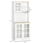 HOMCOM 72-inch Transitional Kitchen Cabinet Pantry