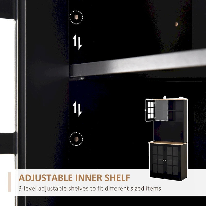 HOMCOM 72-inch Transitional Kitchen Cabinet Pantry