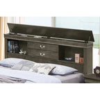 Louis Philippe King Storage Platform Bed