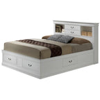 Louis Philippe King Storage Platform Bed
