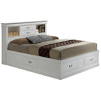 Louis Philippe King Storage Platform Bed