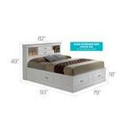 Louis Philippe King Storage Platform Bed