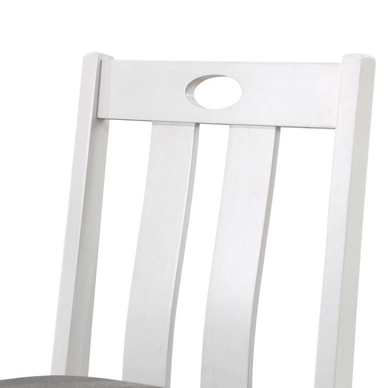 Badia Transitional White Wood 5-Piece Counter Height Table Set by Furniture of America