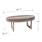 SEI Furniture Chadwick Contemporary Brown Faux Stone Coffee Table
