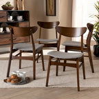 Parlin Mid-Century Modern Transitional 4-Piece Dining Chair Set