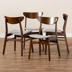 Parlin Mid-Century Modern Transitional 4-Piece Dining Chair Set