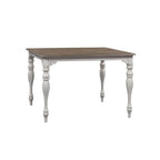 Magnolia Manor Antique White Weathered Bark 5 Piece Gathering Table Set