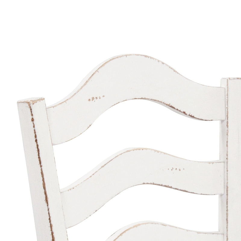 Magnolia Manor Antique White Weathered Bark 5 Piece Gathering Table Set