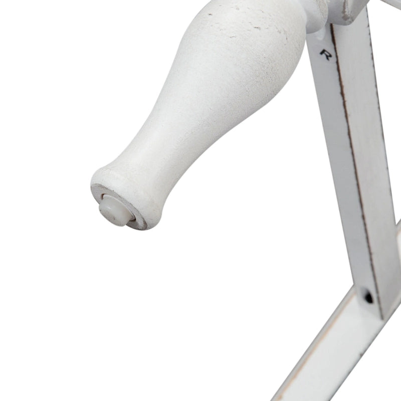 Magnolia Manor Antique White Weathered Bark 5 Piece Gathering Table Set