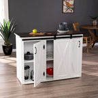SEI Furniture Livendale White Kitchen Island w/ Storage