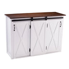SEI Furniture Livendale White Kitchen Island w/ Storage
