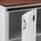 SEI Furniture Livendale White Kitchen Island w/ Storage