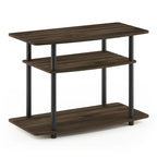 Furinno Turn-N-Tube No Tools 3-Tier TV Stands, Columbia Walnut/Black