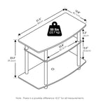 Furinno Turn-N-Tube No Tools 3-Tier TV Stands, Columbia Walnut/Black