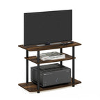 Furinno Turn-N-Tube No Tools 3-Tier TV Stands, Columbia Walnut/Black