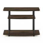 Furinno Turn-N-Tube No Tools 3-Tier TV Stands, Columbia Walnut/Black