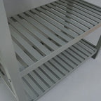 2-shelf Natural Solid Wood Top Kitchen Island - N/A