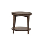 Penton Espresso Stone Round End Table