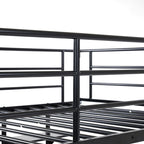 Metal Loft Bed with Desk & Shelves