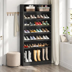9 Tiers Tall Shoe Storage Rack Cabinet with Open Shelf for Entryway