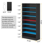 9 Tiers Tall Shoe Storage Rack Cabinet with Open Shelf for Entryway